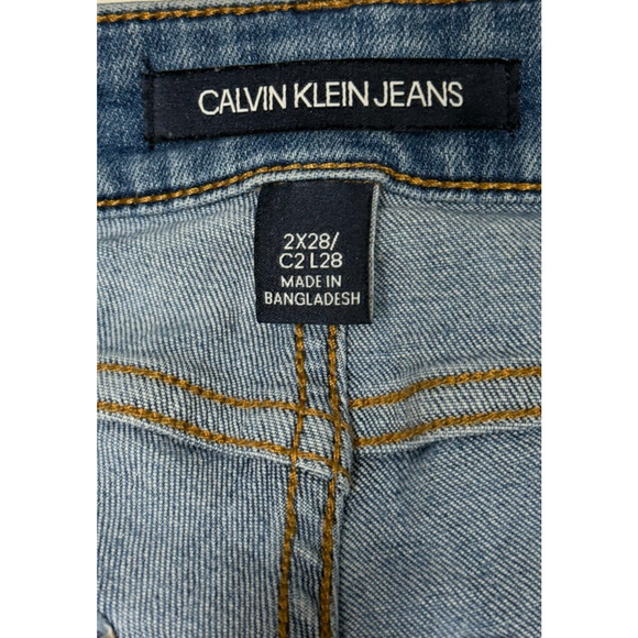 Calvin Klein Jeans Womens 28 x 28 Blue Slim Fit Med Rise Skinny CKJ 010 - Picture 5 of 10